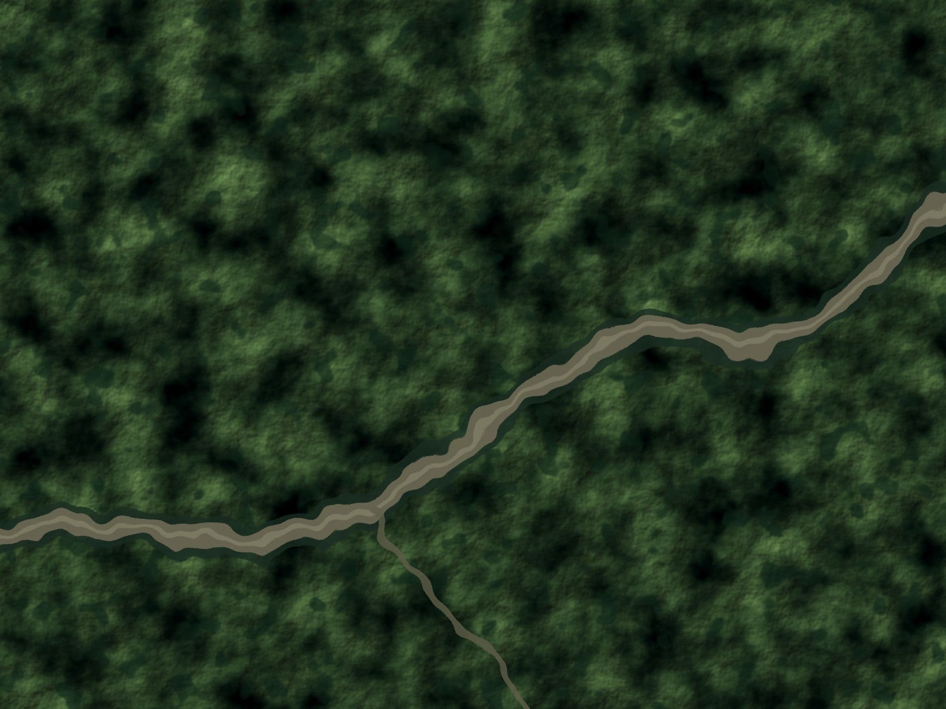 Aerial view of forest canopy with a river winding through it (placeholder image)